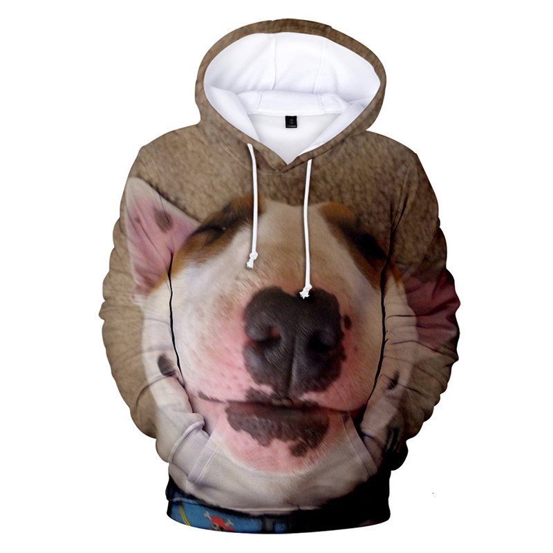 

2021 New Men Hooded Sweatshirt for Autumn Fashion 3d Design Bull Terrier Long-sleeved Hoodies Street Sportswear Wholesale U8ym