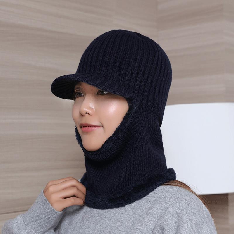 

Warm Beanies Hats Female and Male Casual Adult Caps Multi-purpose Knit Wool Women and Men Autumn Winter Skullies Hat, 03
