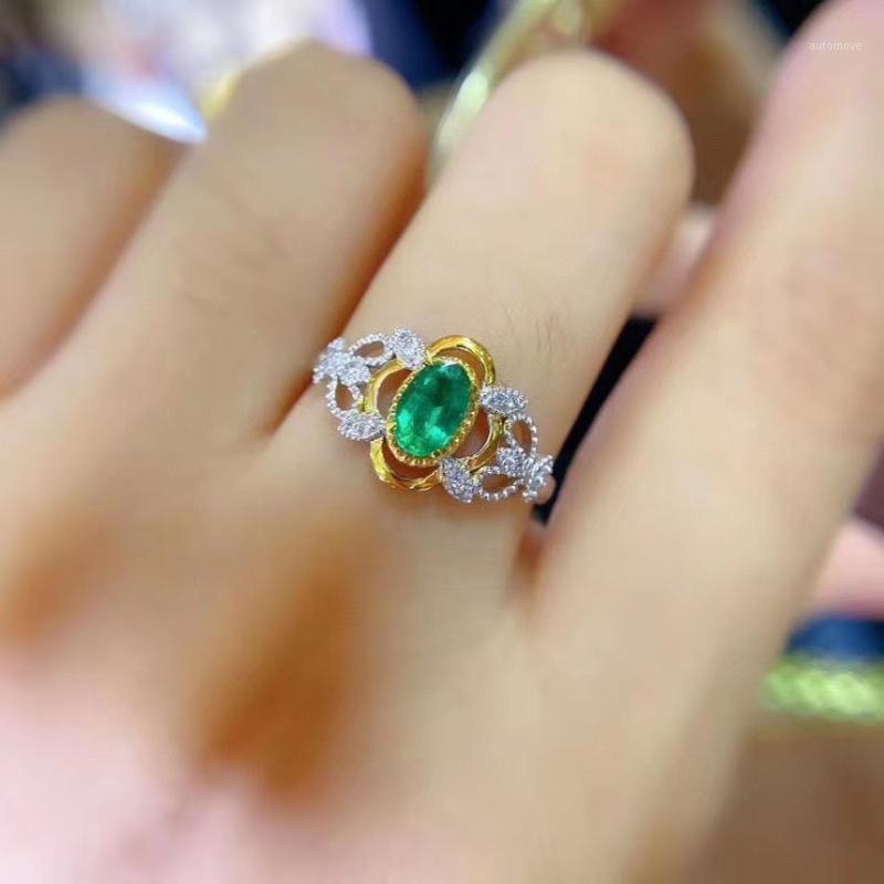 

Emerald Ring Natural And Real 925 Sterling Silver Fine Jewelry Emerald Ring1