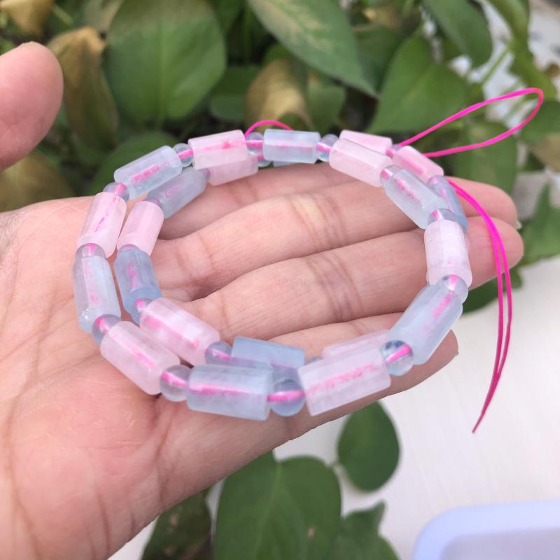 

Natural Beryl Morganite Bracelet Round Beads Crystal Healing Stone