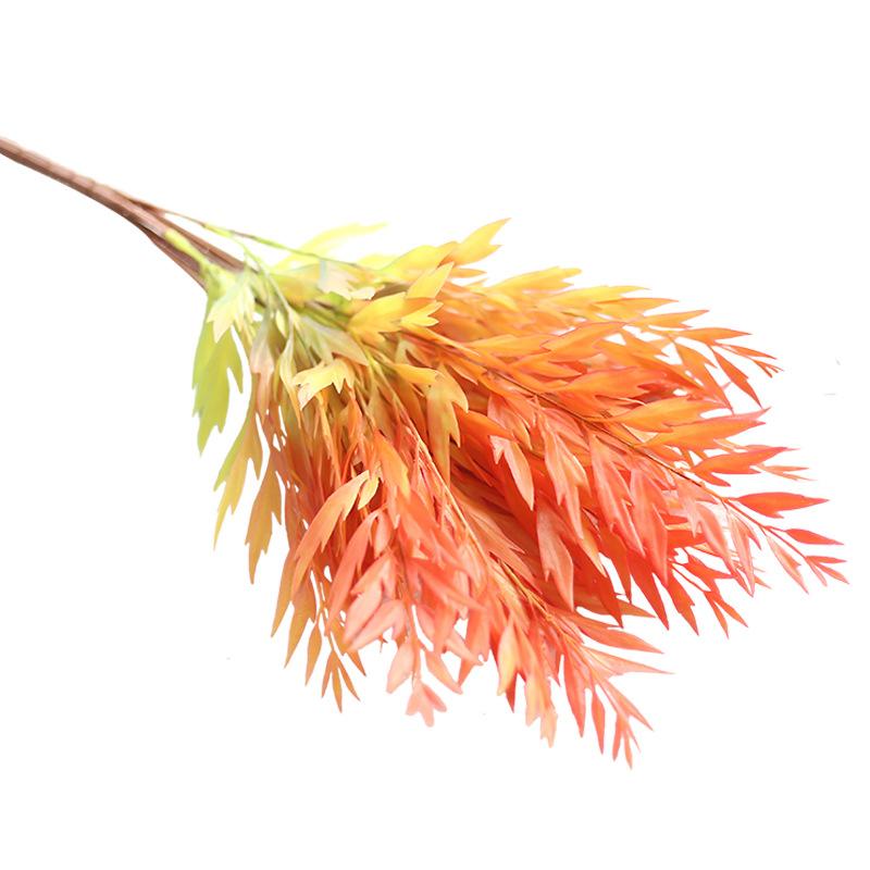 

1Branch 3Colors Artificial Grass Leaves Plants Fake Autumn Leaves for Home Vases Decoration Wedding Party Decoration