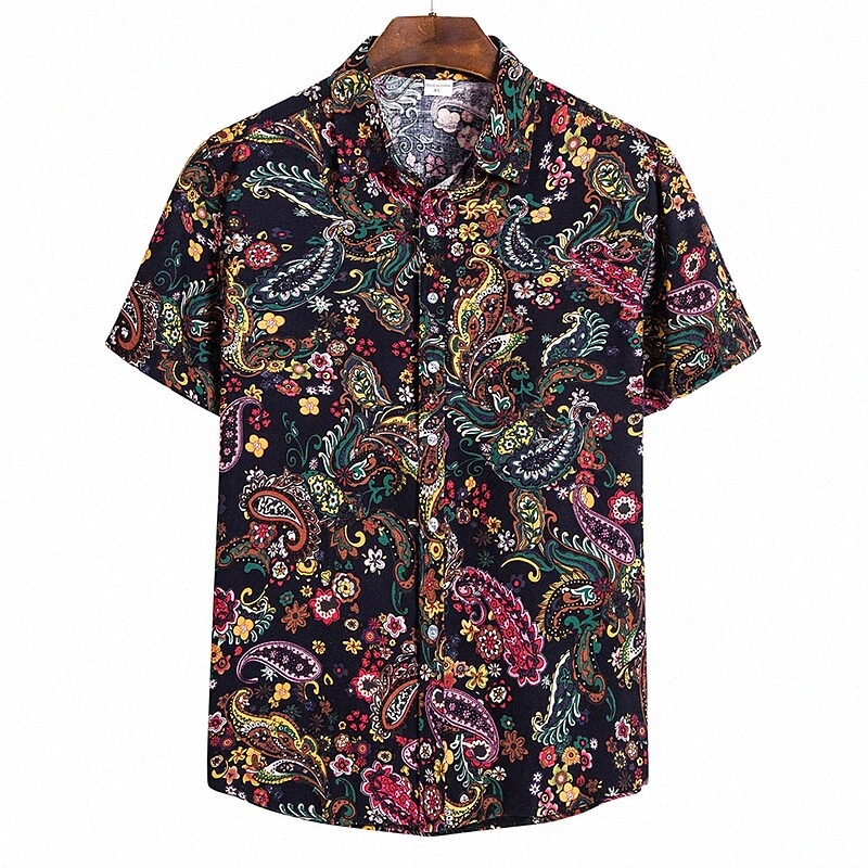 Chemise pour hommes Autres impressions Fruit Animal Collier Classic Club Week-end Imprimé à manches courtes Tops Tropical Beach Noir P8ru #