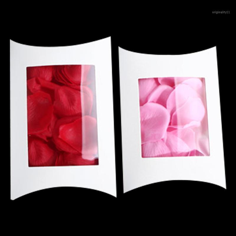 

200pcs/Lot DHL White Plastic Paper DIY Gifts Packaging For Chocolate Candy Storage Box W/ Window Party Favor Pillow Package Case1