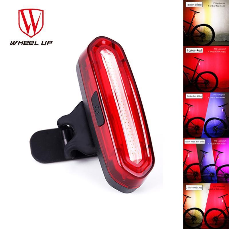 

WHEEL UP Bicycle Rear light Cycling Tail-lamp Led Light Bike Tail Waterproof MTB USB Rechargeable Polychromatic Taillight1