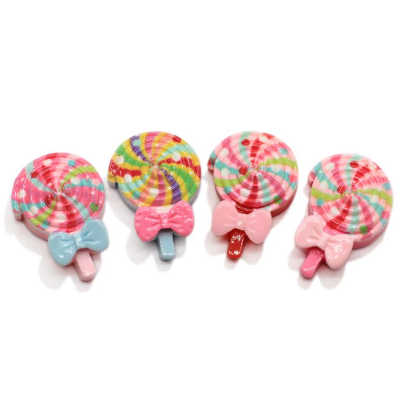 

20/100pcs Resin Arrival Hot Selling Big Lollipop Lovely Mini Sweet Candies For Crafts Making Miniature Fairy Garden Scrapbooking