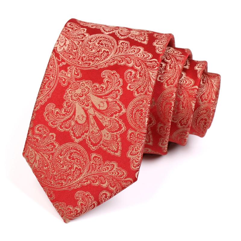 

Bow Ties Groom Wedding Party Tie 2021 Brand High Quality 7CM Red For Men Business Work Necktie Male Fashion Formal Neck