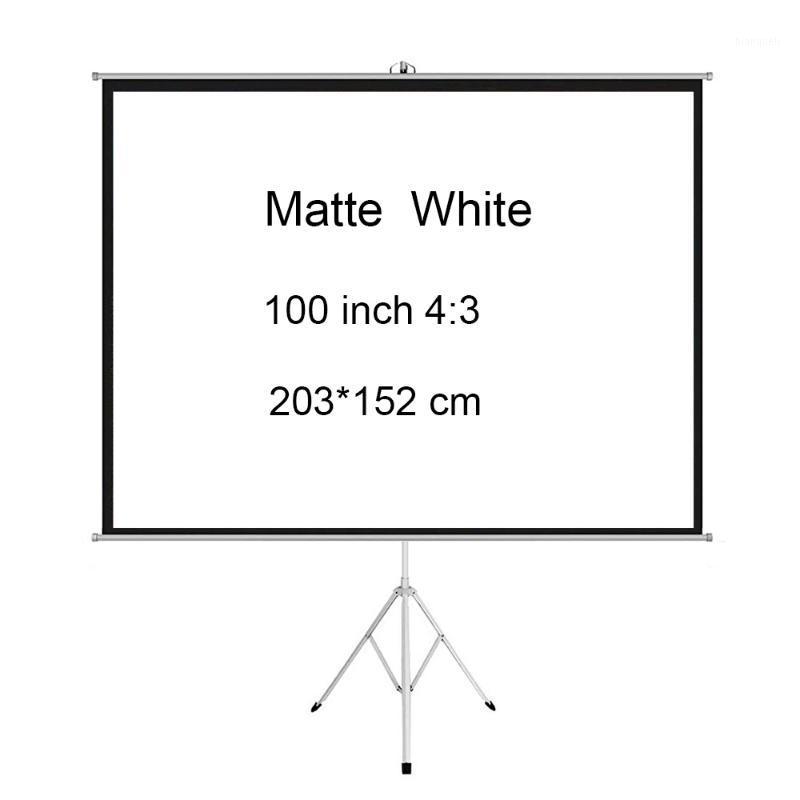 

Projector Screen with Stand 100 inch - Indoor Outdoor MaWhite Projection Screen 4:3 HD Wrinkle-Free Tripod1