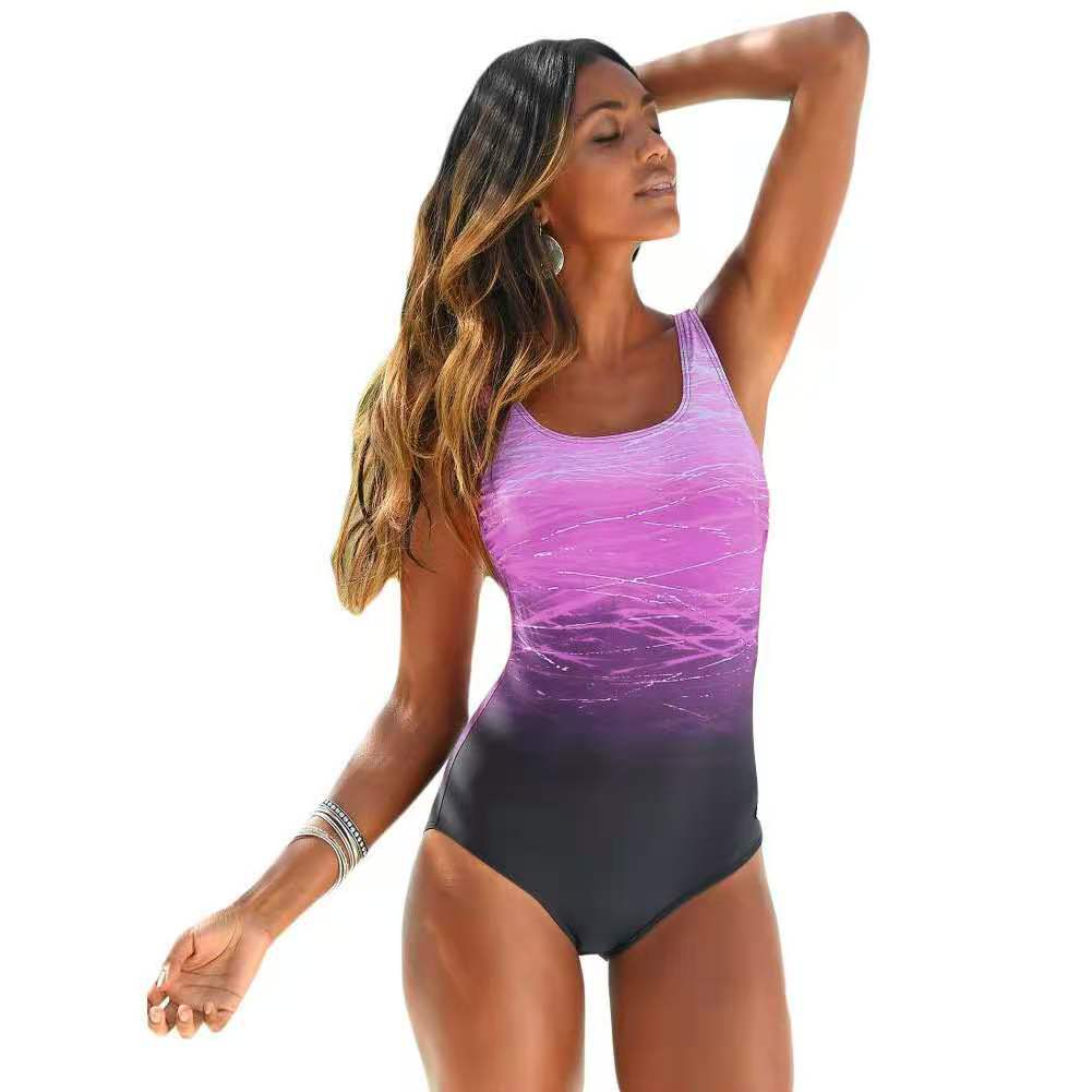 

Shiying 002 hot selling European and American Progressive one-piece swimsuit women' solid color sexy steel free tobikini one piece swimsui