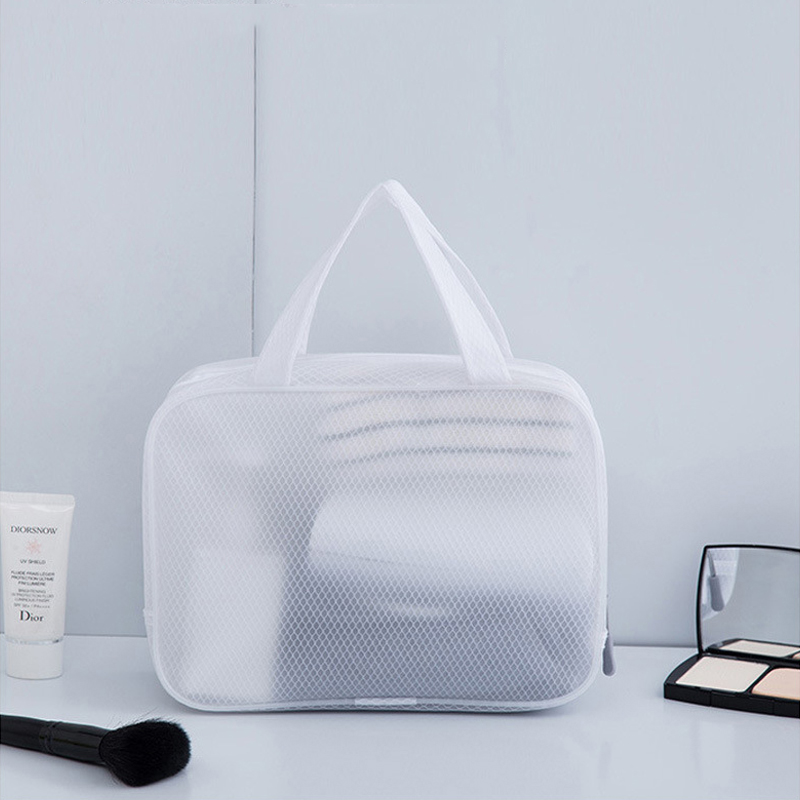 

Travel PVC Cosmetic Bags Women Transparent Clear Zipper Makeup Bags Organizer Bath Wash Make Up Toiletry Wash Bag, Customize