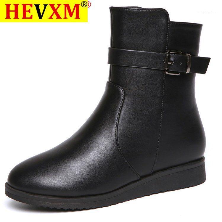 

HOT Women Boots Winter Shoes Plus Size Hot Platform Female Warm Botas Mujer 2020 Booties Ankle For Women Snow Boots Black1, Black