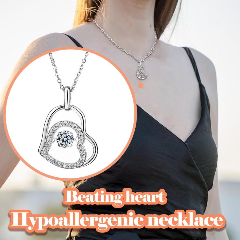 

Double Heart Twinkling Love Choker Necklace Pendants Necklaces For Women Gift Valentine's Choker Chain Collares#y30