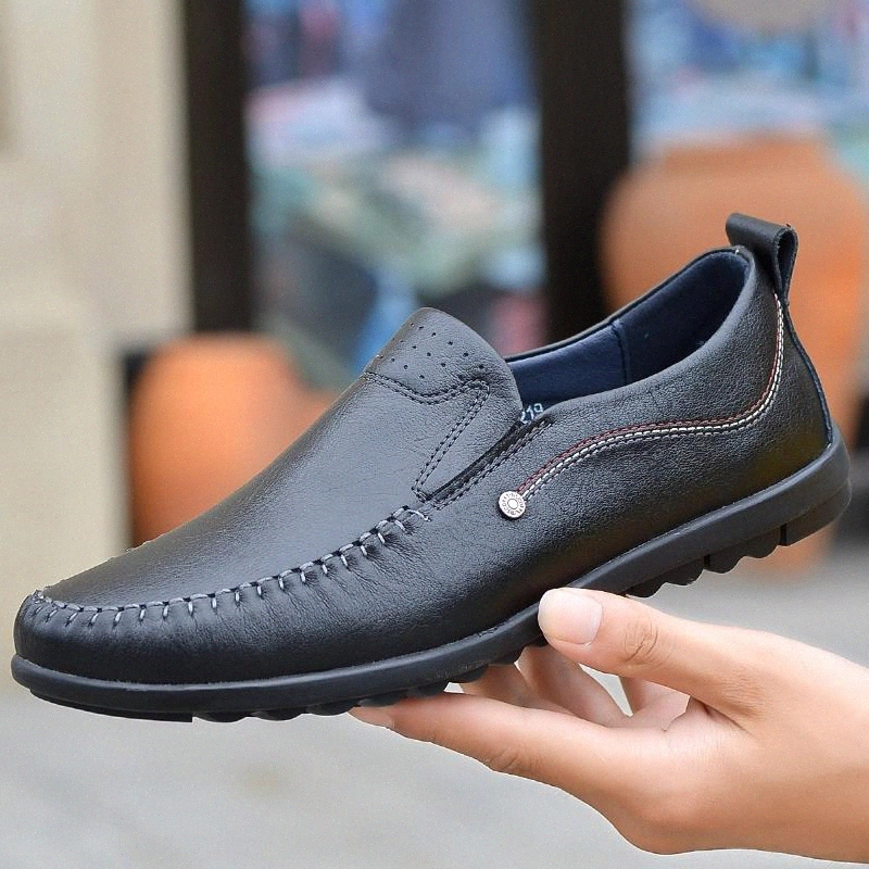 

Man Leather shoes Summer Mens genuine leather Moccasin Shoes Fashion Loafer Shoes Men slip on Luxury Male Casual Footwear #MT6h