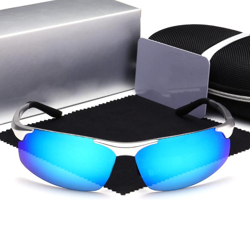 

Sunglasses High Quality Ultra-Light Aluminum Magnesium Sport Polarized Men UV400 Rectangle Gold Outdoor Driving Sun Glasses