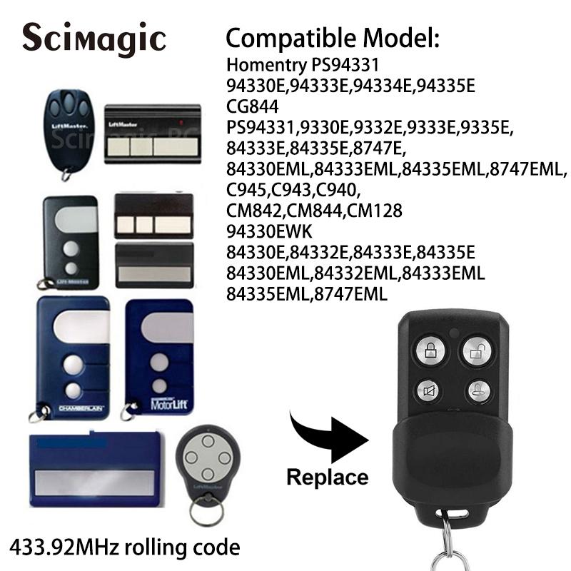 

Chambelain liftmaster door open transmitter remote control 1A563 9-7, 1A5477, 1A6487, 132B2372, D-66793