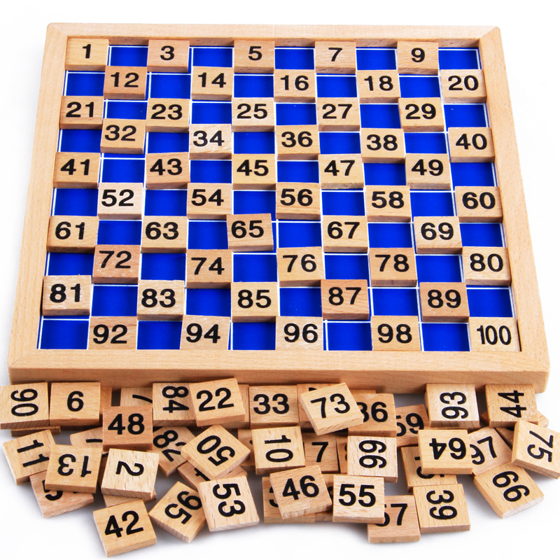 

Math Toy Montessori Materials Educational Wooden Toys 1-100 Digit Cognitive Teaching Logarithm Version Kid Early Learning Gift
