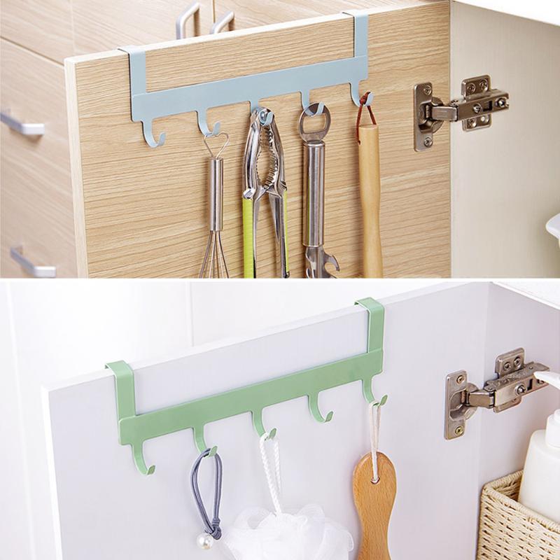 

Kitchen Bathroom Door Hook Multifunctional Hanging Hooks Keys Coat Holder Robe Hook Towel Clothes Rack