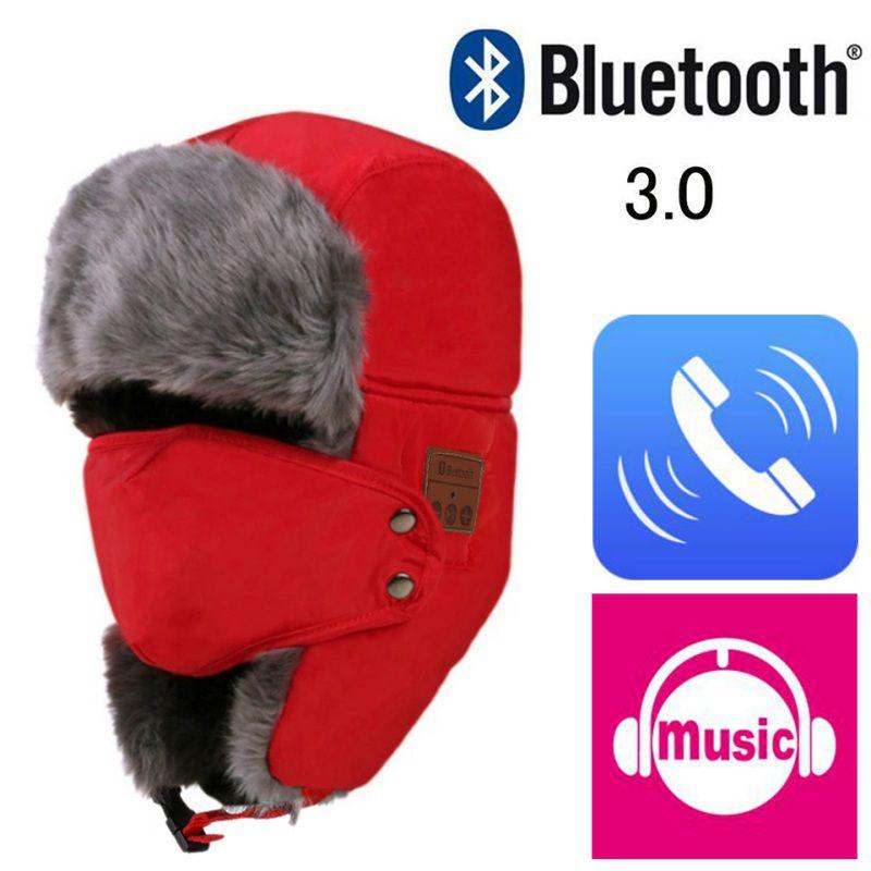 

Winter Warm Music Hat Wireless Bluetooth Headset Cap Hat Support Volume Control Music Switch For Men Women, Black