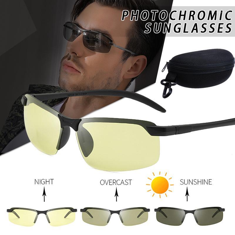 

Sunglasses Men Pochromic With Polarized Lens Storage Box For Driving Fishing Outdoor K21
