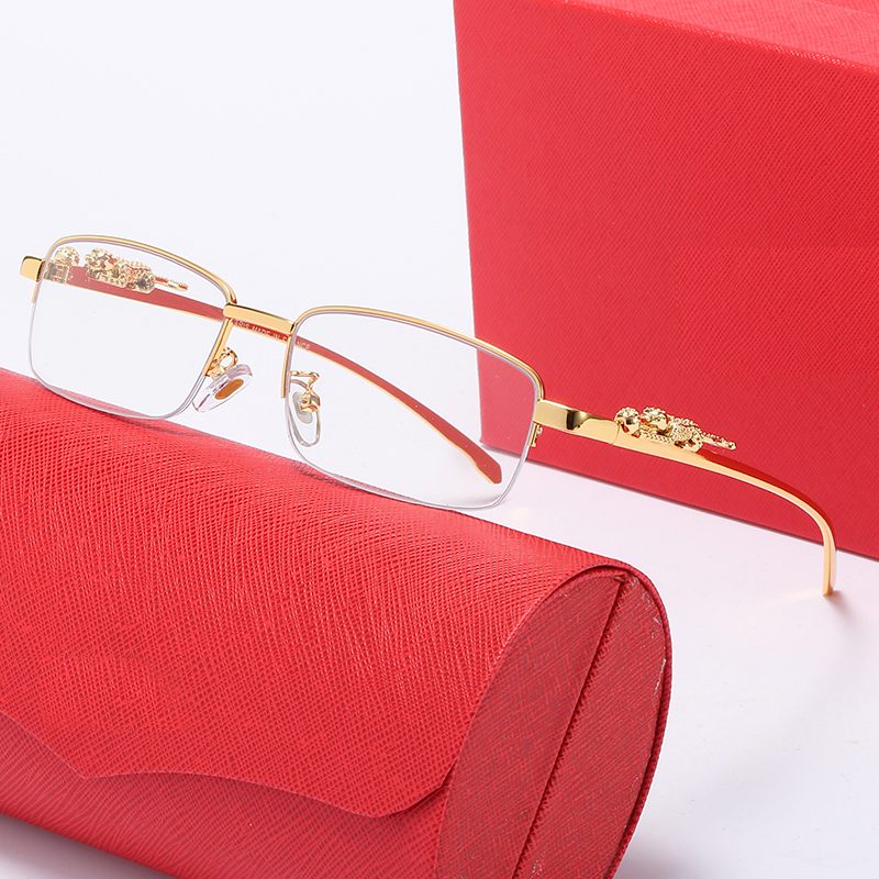 

fashion mens designer sunglasses for women eyeglasses alloy haft frame eyeglass PC square panther gold metal man woman buffalo sunglass sports sunglasses gafas