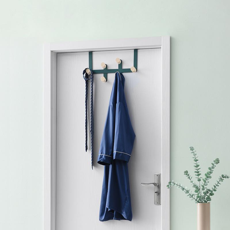 

Creative Door Rear Wall-mounted Hook Metal Material Hanging Clothes Backpack Without Hole Design Protects The Facade Wall Hook