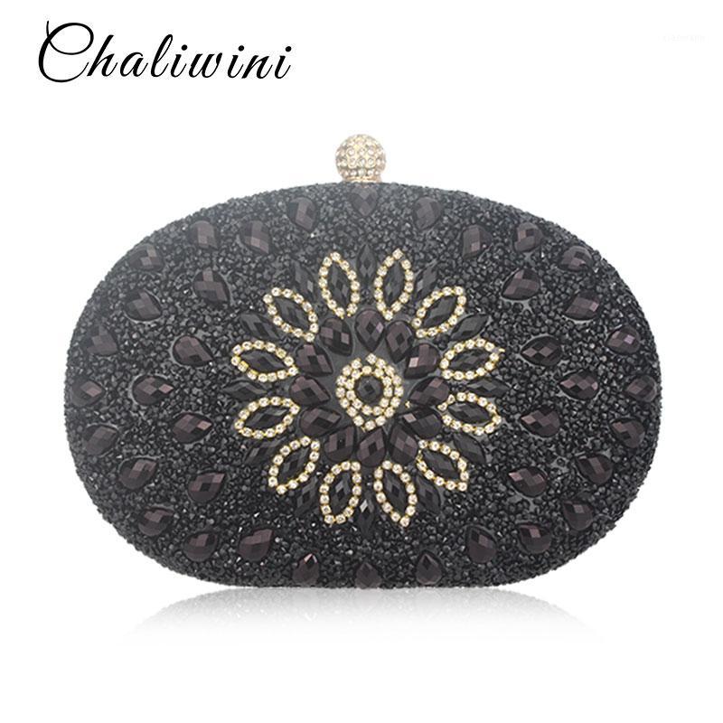 

Women Clutch Bag Wedding Clutch Party Chaliwini Purse and Handbag Pearl Handbags Women Bags Wallet bolsa1, Black