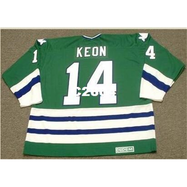 

Men #14 DAVE KEON Hartford Whalers 1979 CCM Vintage RETRO Hockey Jersey or custom any name or number retro Jersey, Green