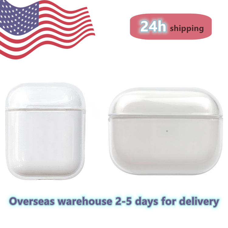 

For Airpods Pro Headphone Accessories Protective Cover Apple Airpod 3 Bluetooth Headset Set Clear PC Hard Shell Earphones Protecter