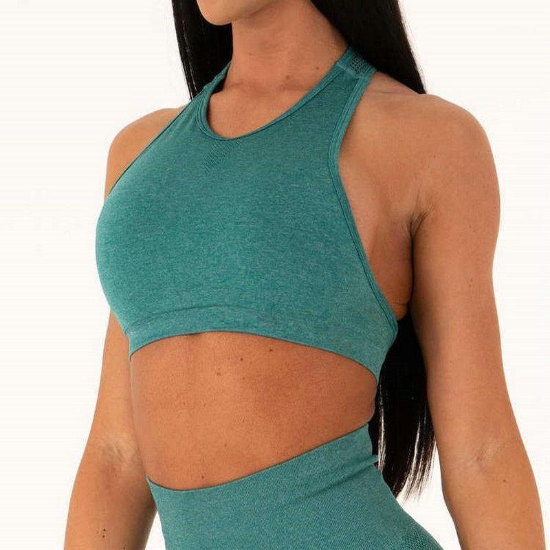 

Shockproof High Impact Seamless Sports Bra Racer Back Gym Bra Padded Push Up Athletic Workout Yoga Bras Fitness Gym Crop Top1, Black