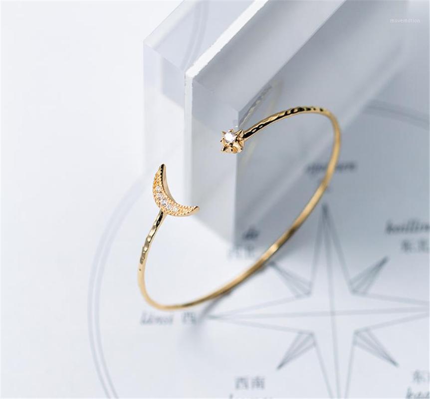 

Gold Moon Bangle 925 Silver Jewelry Boho Simple Charms Vintage Minimalism Birthday Gift Jewelry Bracelets for Women1