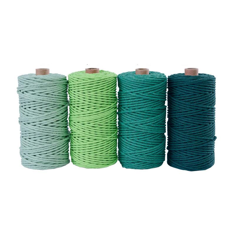 

3mm Cotton Cord Colorful Cord Rope Beige Twisted Craft Macrame String DIY Home Textile Wedding Decorative supply 110 yards, Pink