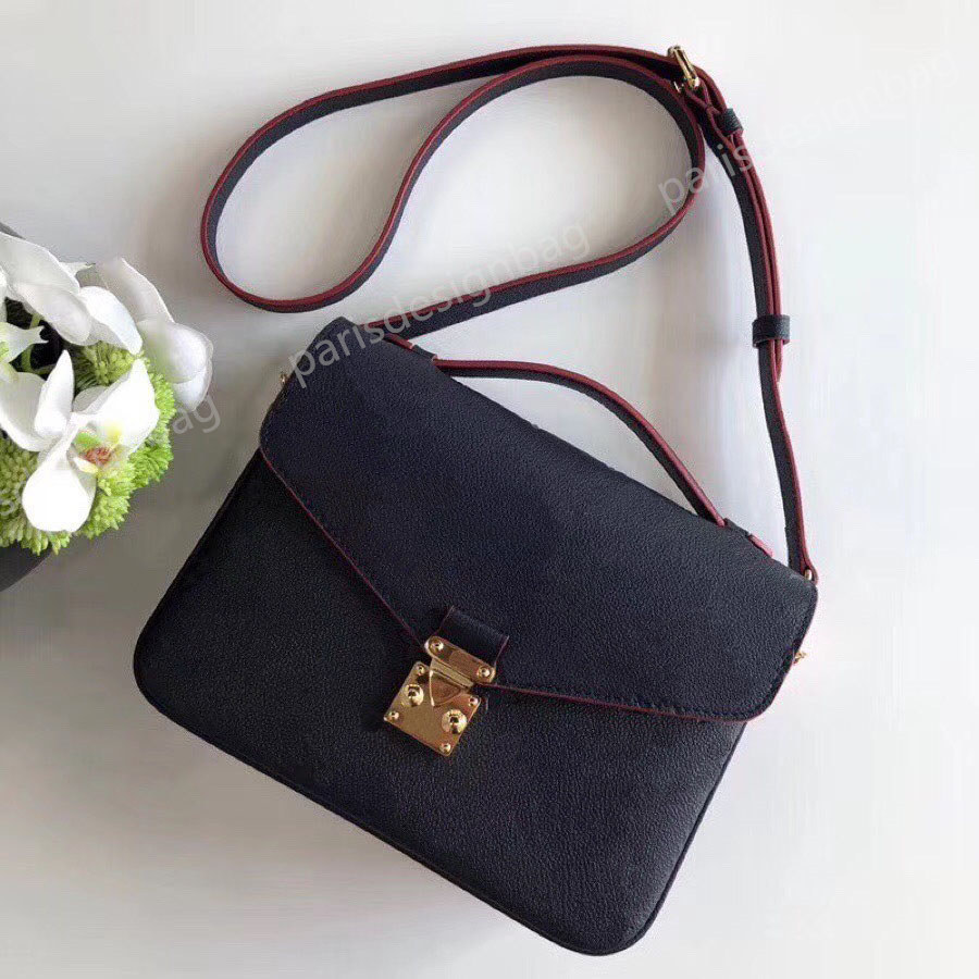 

Hot Sale Classic Best Quality 25cm Pochette Metiss Momogran Canvas Shoulder bag, Genuine Leather Cross Body many styles,women handbag, Pink