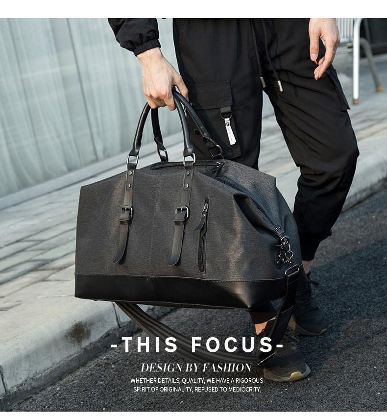 

New Travel Luggage Bags High Capacity Bag Water Resistant Oxford Men Bag for Trip Black Casual Available Big Space Travel