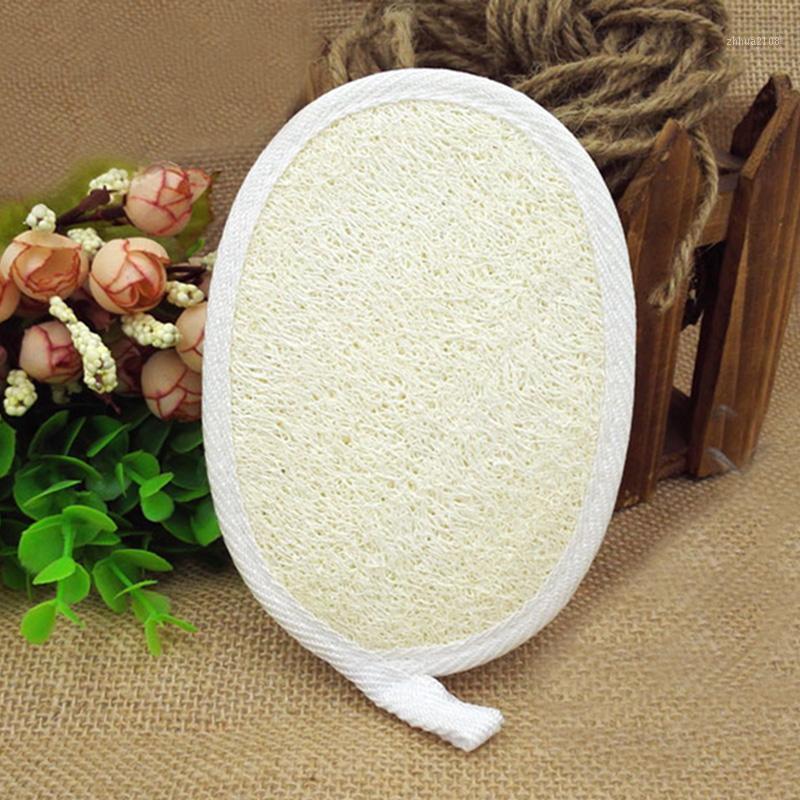 

2020 hot sell Natural Loofah Sponge Bath Shower Body Exfoliator Pads With Hanging household items1