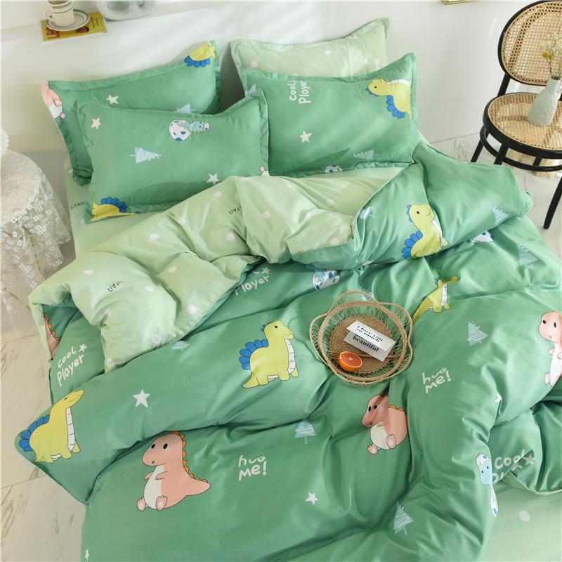 

Hot sale friendly breathable flat sheet pillowcase&duvet cover 2/3/4/5pcs bedding set No quilt, F62