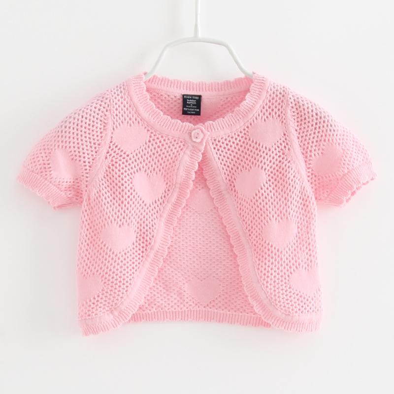 

Girl 2020 Spring Autumn Baby Cardigan Coat Children Sweaters Long-Sleeve Hollow Knit School Kids Sweater Jacket LZ364, White