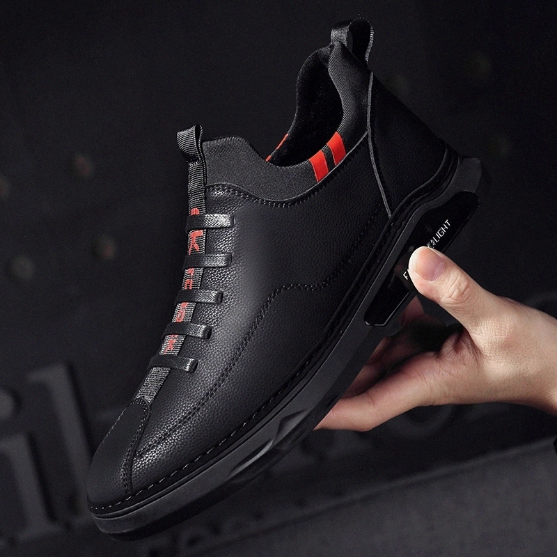 

Men Shoes outdoor Breathable Comfortable genuine leather Lace-up fashion Male Flat Shoes Outdoor Travel Walking Low Top Sneakers #Nd0f