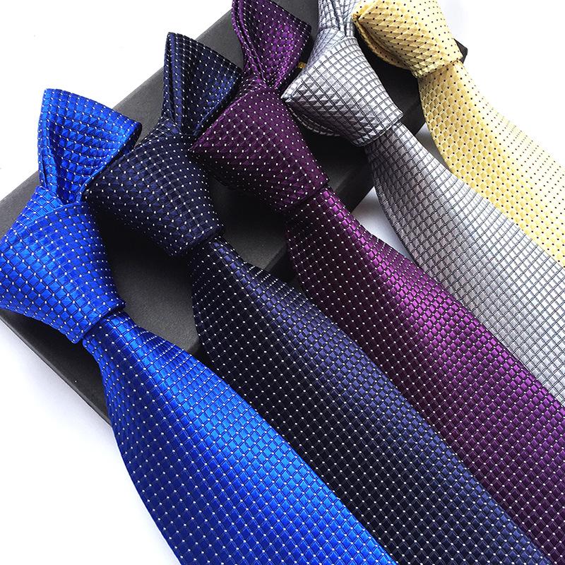 

Bow Ties TJ-TianJun 8cm Polyester Yarn Men's Tie Meeting Business Party Fashion Casual Jacquard Plaid Delicate And Smooth Necktie