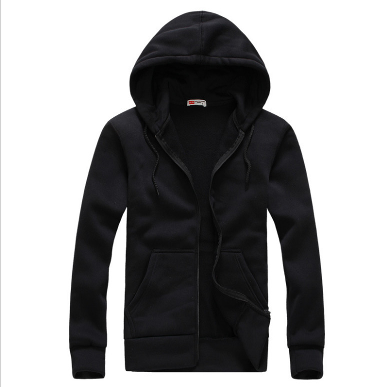 

2021 New Hot Sell Autumn Spring Fashion Hoodie Mens Slim Hood Jacket Sweatshirt Outerwear Warm SNCA, Black