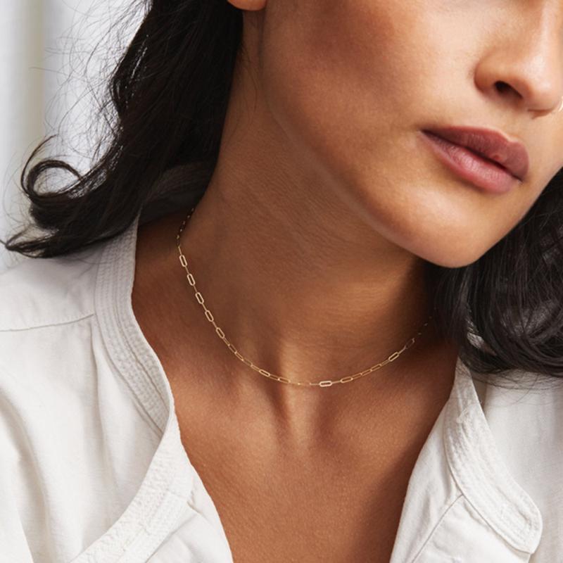 

Gold Stainless Steel 316L Chain Necklace Women Chain Choker for Women Fashion Jewelry Wholesale/Dropshipping