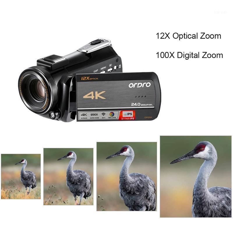 

ORDRO 4K WiFi Digital Video Camera Camcorder Recorder DV 24MP IPS Touchscreen Face Detection Anti-shake with 2pcs Batteries1, As pic