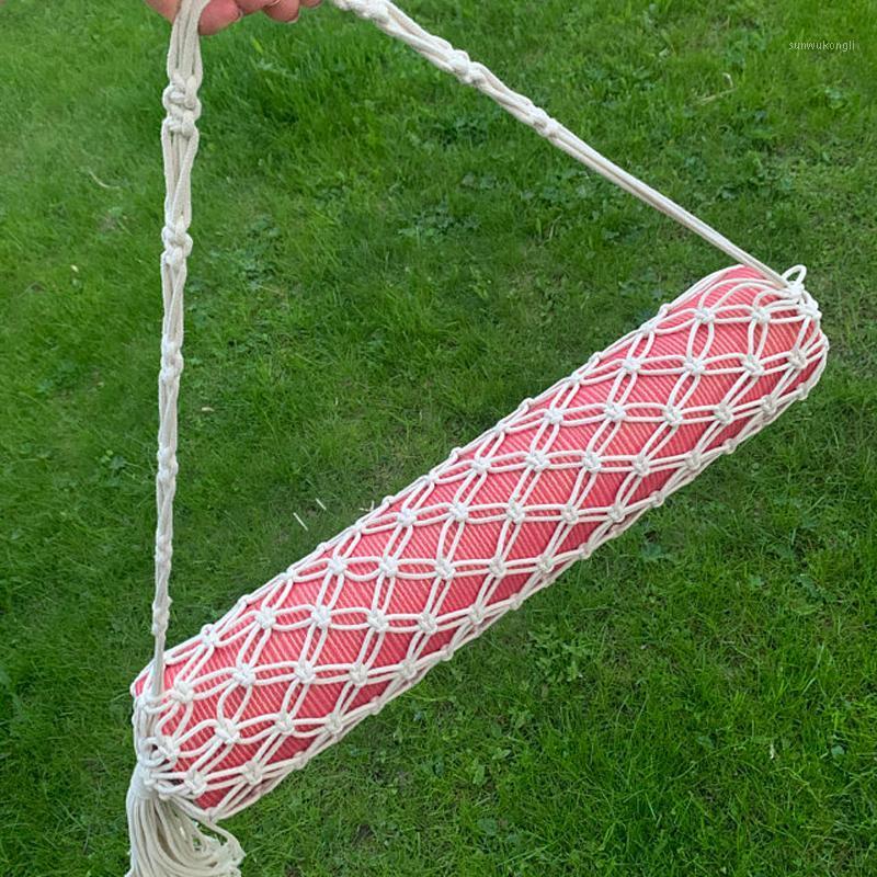 

Macrame Yoga Mat Bag Gym Mat Case For Momen Pilates Fintess Exercise Pad Easy Carry Yoga Backpack Dance Sports Bag Handmade1, Red