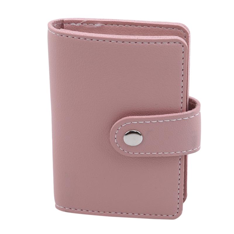 

Key Case Card Simple Leather Solid Color Driver Business Bag Pu Box High Quality Multifunctional Unisex Classic License, Pink