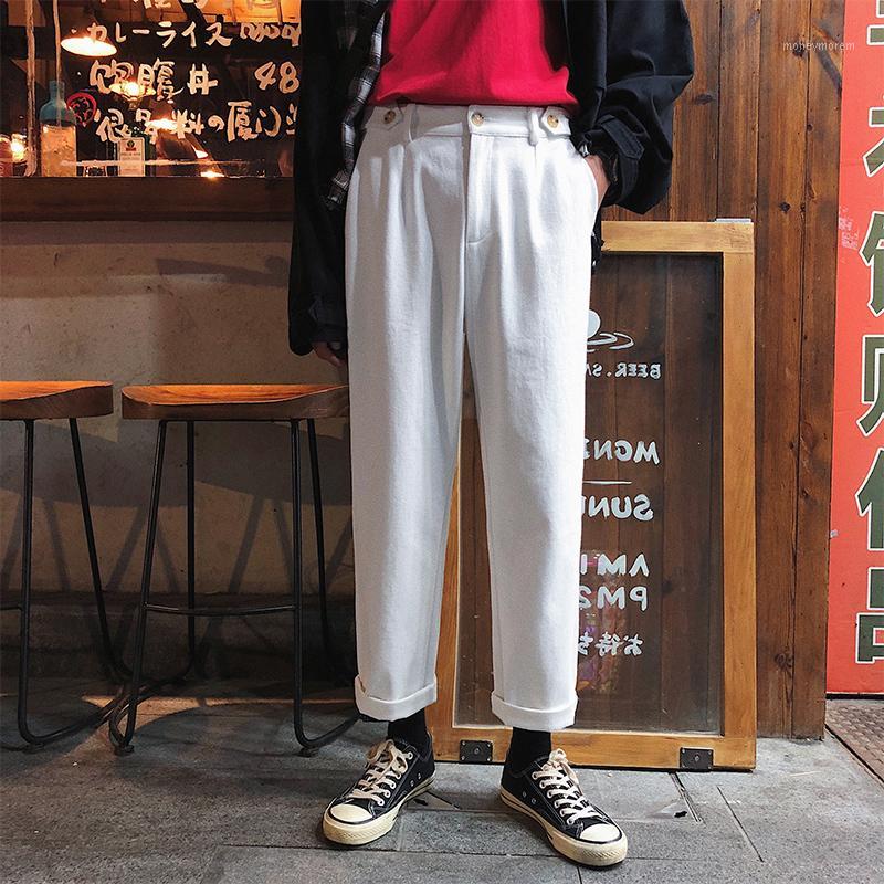 

2019 New Spring And Summer Korean Casual Men's Fashion Couple Solid Color Slim Sports Pants Cotton Large Size Joggers Streetwear1, Black