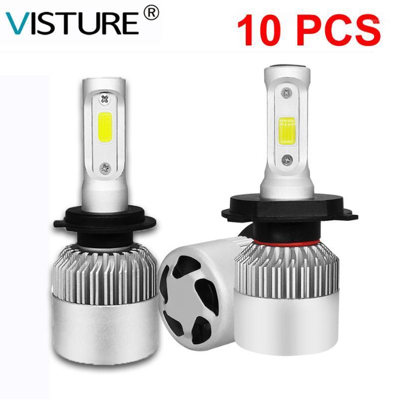 

10 pair per lot Car LED Headlight Bulbs 36W 4000LM H4 H7 LED H11 H84 H1 H3 3 Auto Car Styling 6500K 6000K light Visture S21