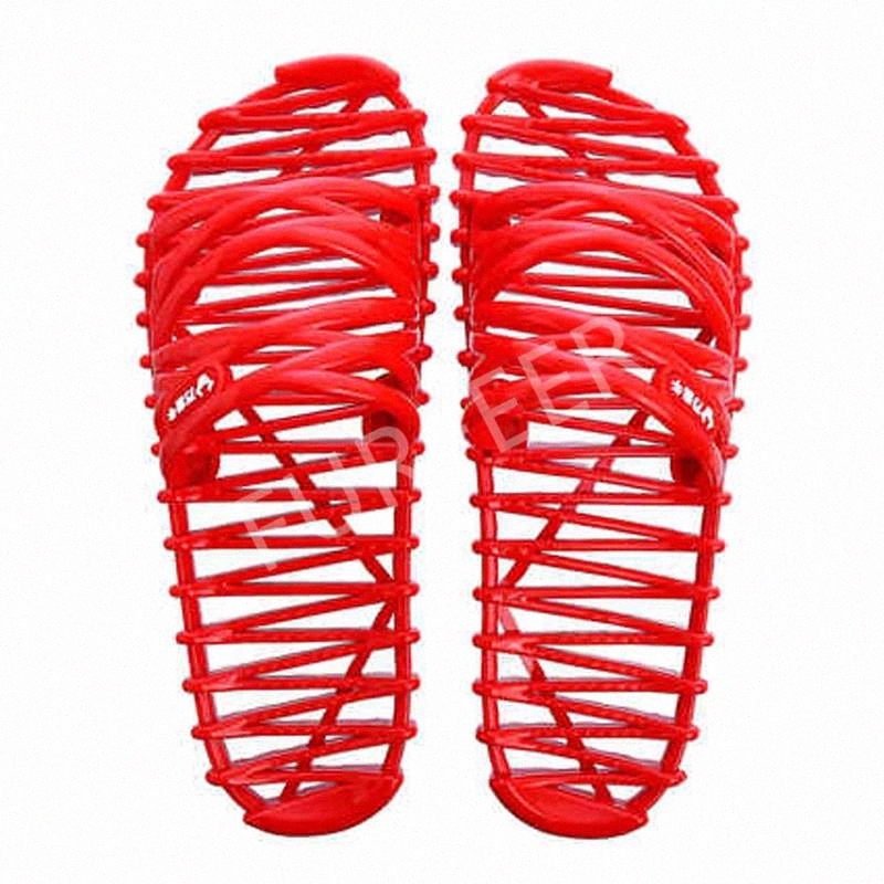 

Women's Summer Foot Massage Slippers Indoor Non-slip Leaking Home Shoes Women Slides Beach Flip Flops Ladies Health Flat Sandals #fm4T, Beige