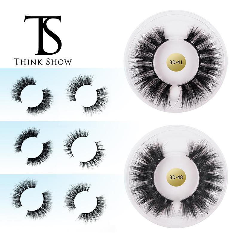

Thinkshow 30pairs/lot 3D Real Mink Eyelash Real Siberian 100% Handmade Dramatic Full Strip Eyelashes Reusable Lashes