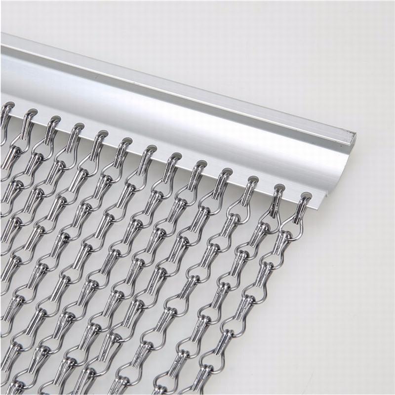 

Class A anodized aluminum decorative chain link curtain / chain screen, Red