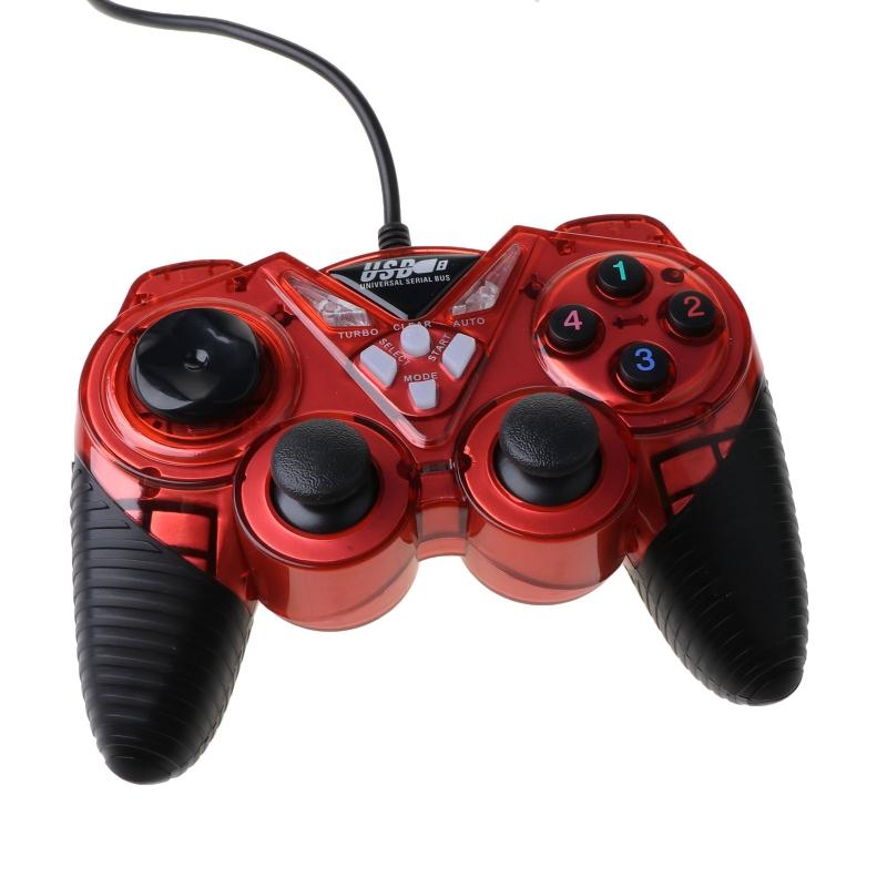 

Wired USB Game Controller for PC Computer Vibration Joystick Gamepads for Laptop
