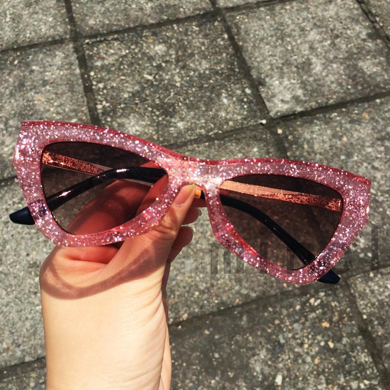 

Crystal Frame cat Sunglasses For Women 2020 Rhinestone Sun Glasses Female Vinatge Rimless Small Alloy Shades NX
