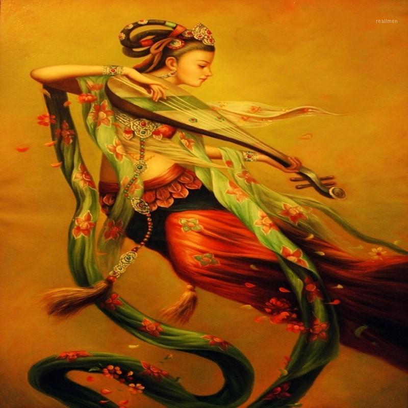 

Dropship Mural Custom Dunhuang Flying Style Mural Living Room Sitting Room Corridor Wallpaper Wallpapers for Living1, As pic